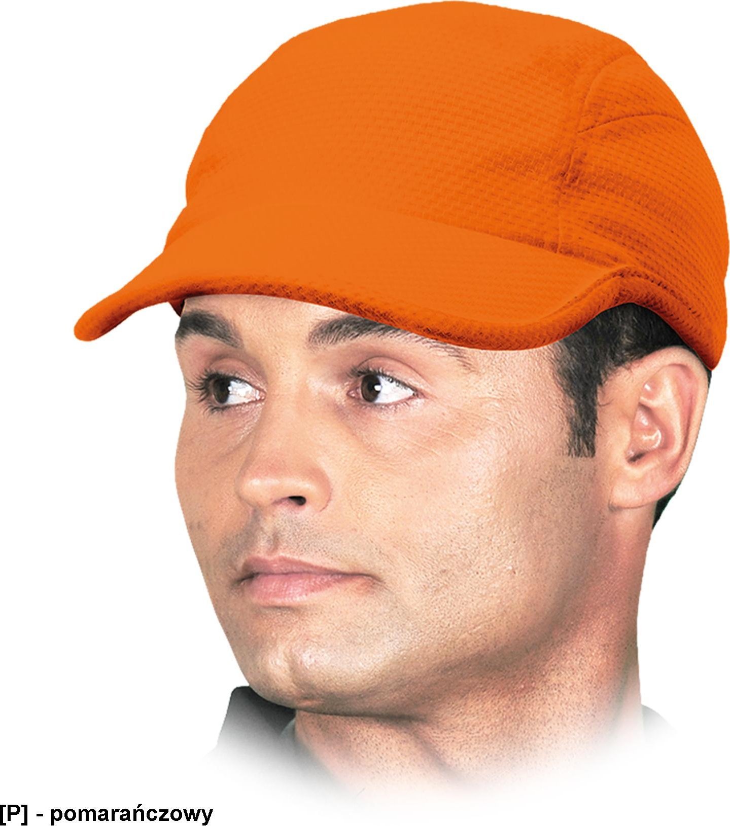 R.E.I.S. CZFREE - czapka drelichowa, 100% poliester 170 g/m2, sztywny daszek - biały