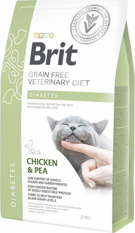 Brit Brit Grain-free Veterinary Diet Diabetes - sucha karma dla kotów leczonych na cukrzycę 2 kg
