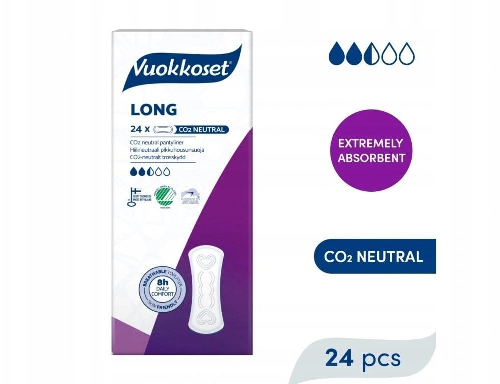 Vuokkoset LONG Wkładki higieniczne, 24 szt.