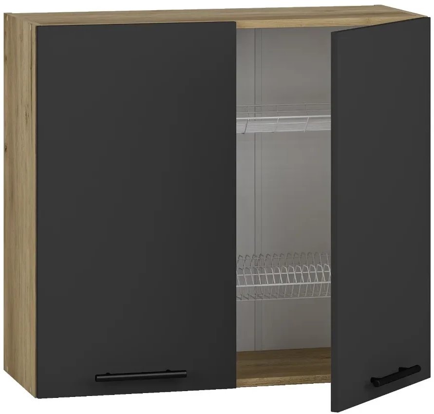 Szafka kuchenna wisząca z ociekaczem 80 VENTO GC-80/72 antracyt HALMAR