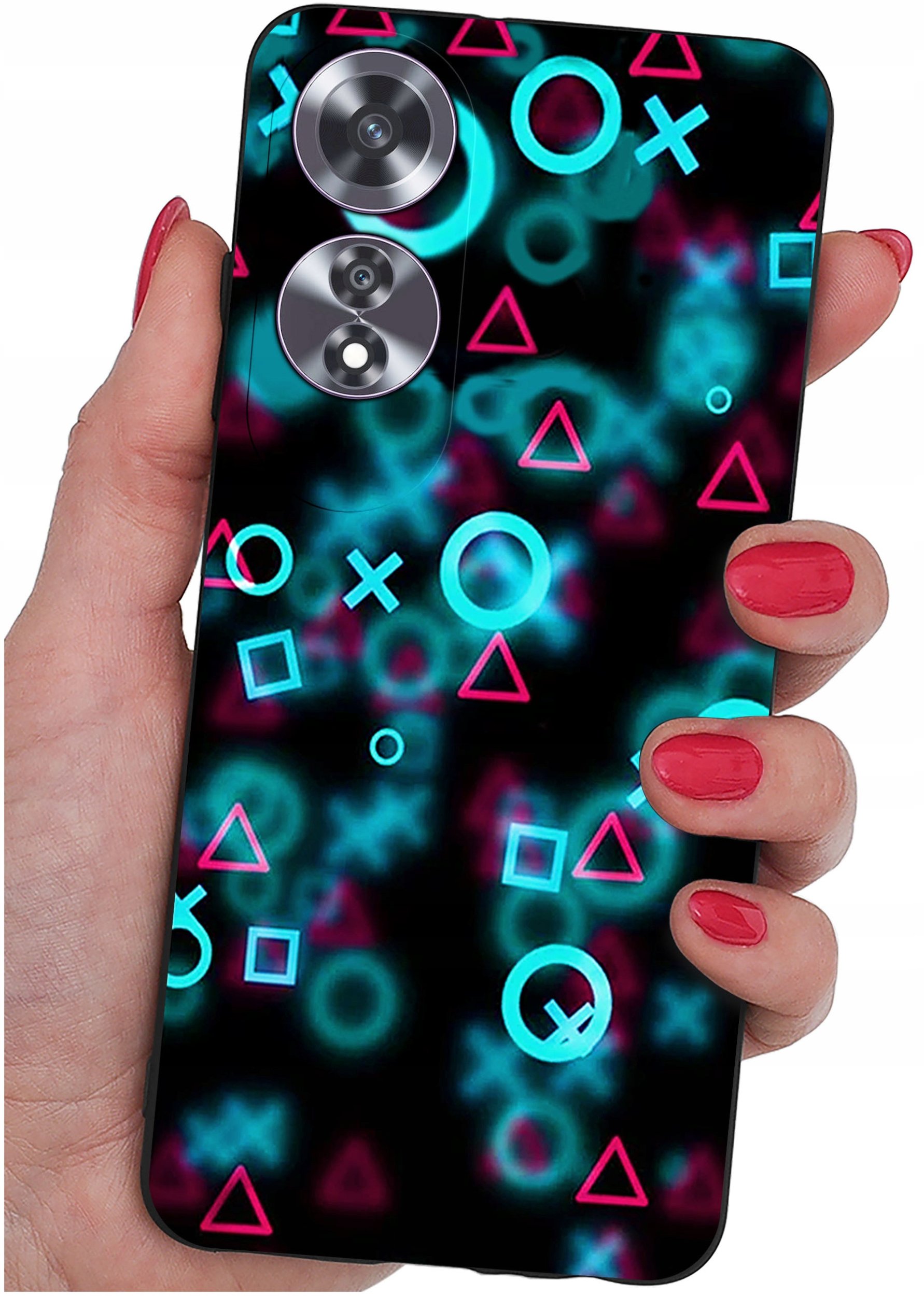 Etui do Oppo A60 4G WZORY |SILIKONOWE MATT CASE + SZKŁO 9H