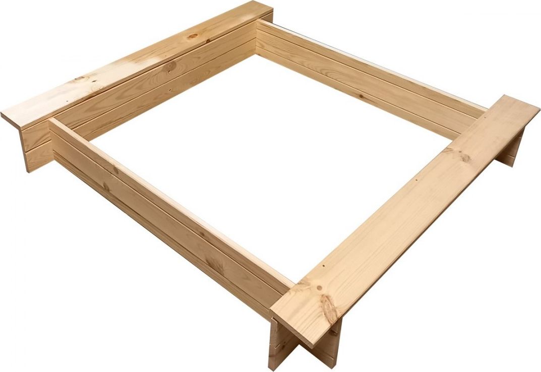 Saska Garden Piaskownica tradycyjna z ławeczką 118x118 cm (1036632)