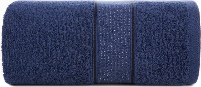 Eurofirany Ręcznik bawełniany z błyszczącą nicią LIANA 70X140 granatowy
