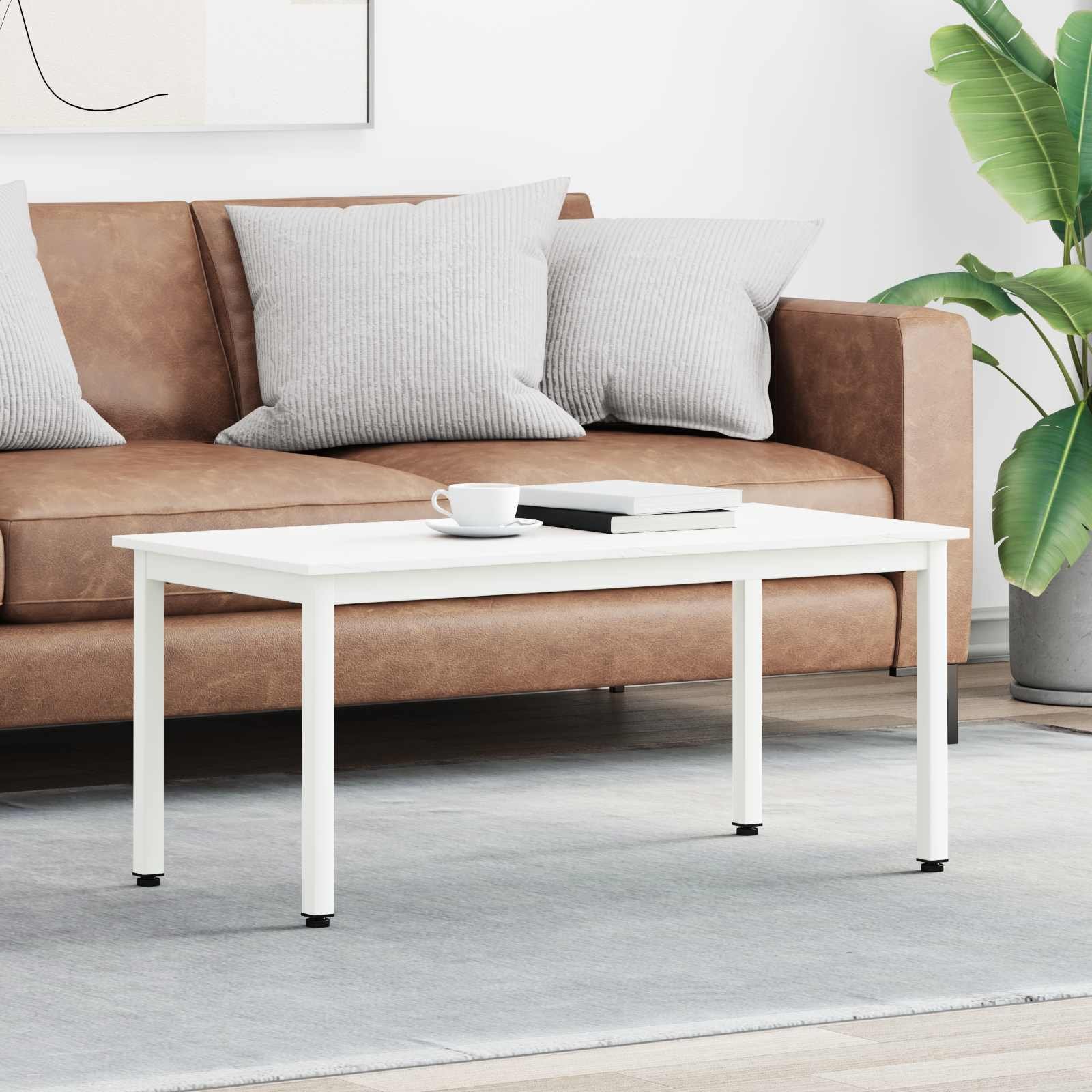 vidaXL Stolik kawowy Biały 100 x 50 x 45 cm Lekkie drewno sosnowe