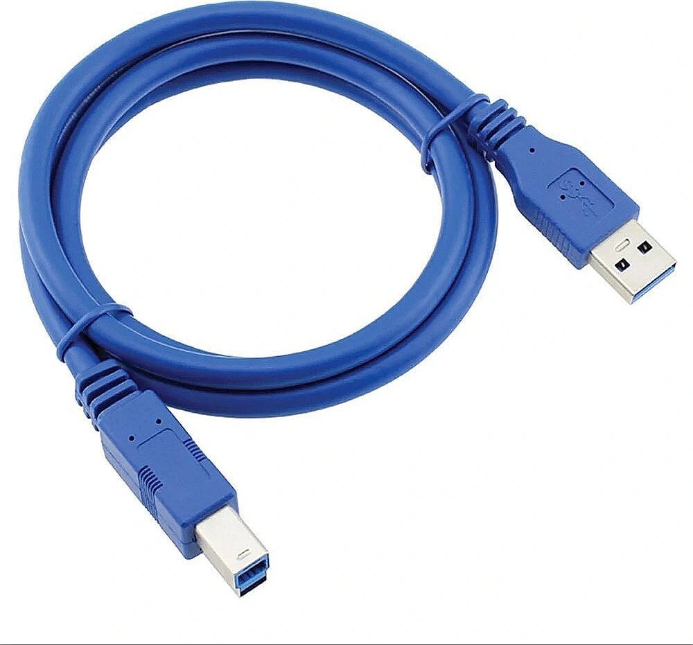 Kabel USB Roger USB-A - USB-B 1.5 m Niebieski (4752168093313)