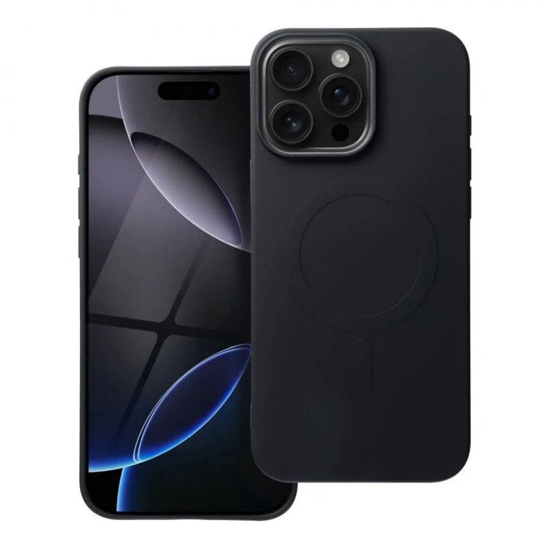 Futerał SILICONE MAG COVER (big hole) kompatybilny z MagSafe do IPHONE 17 czarny