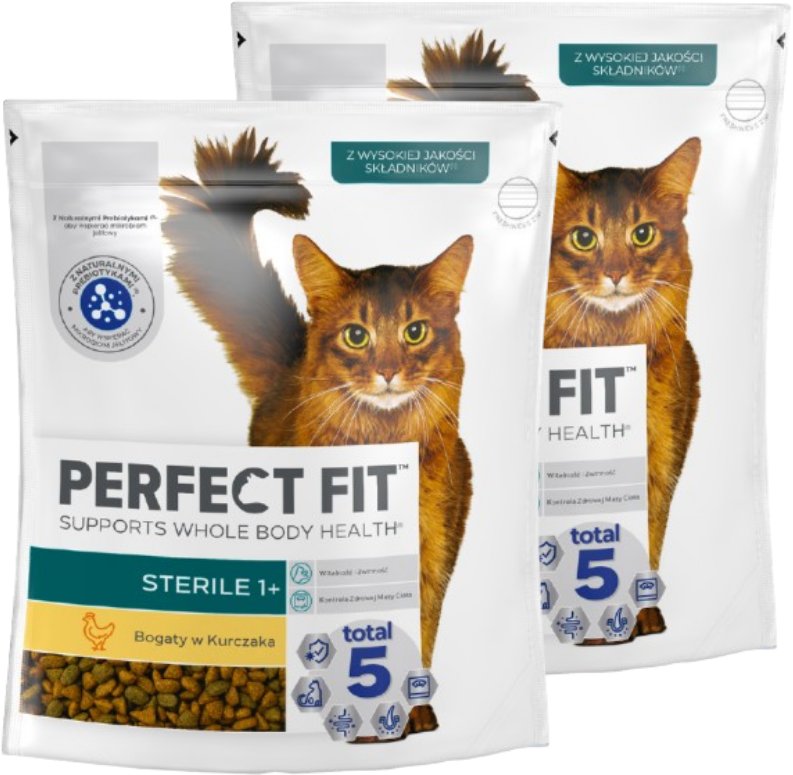 PERFECT FIT (Sterile 1+) 2x 750g Bogaty w Kurczaka - sucha karma dla kota po sterylizacji