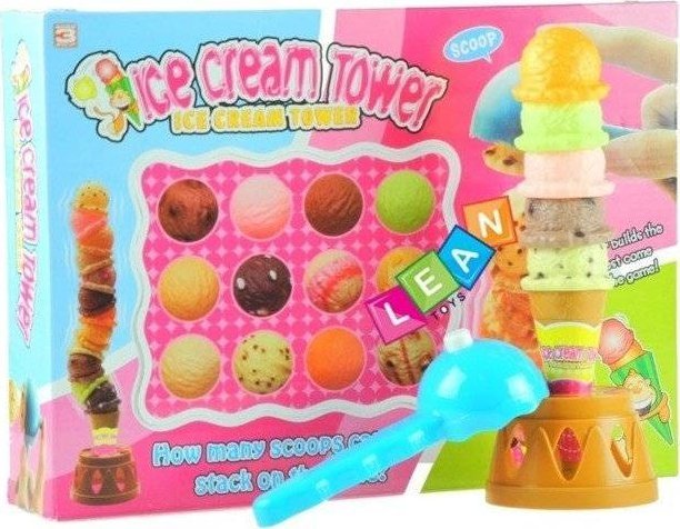 LeanToys RODZINNA GRA LODY LODOWA WIEŻA ICE CREAM TOWER