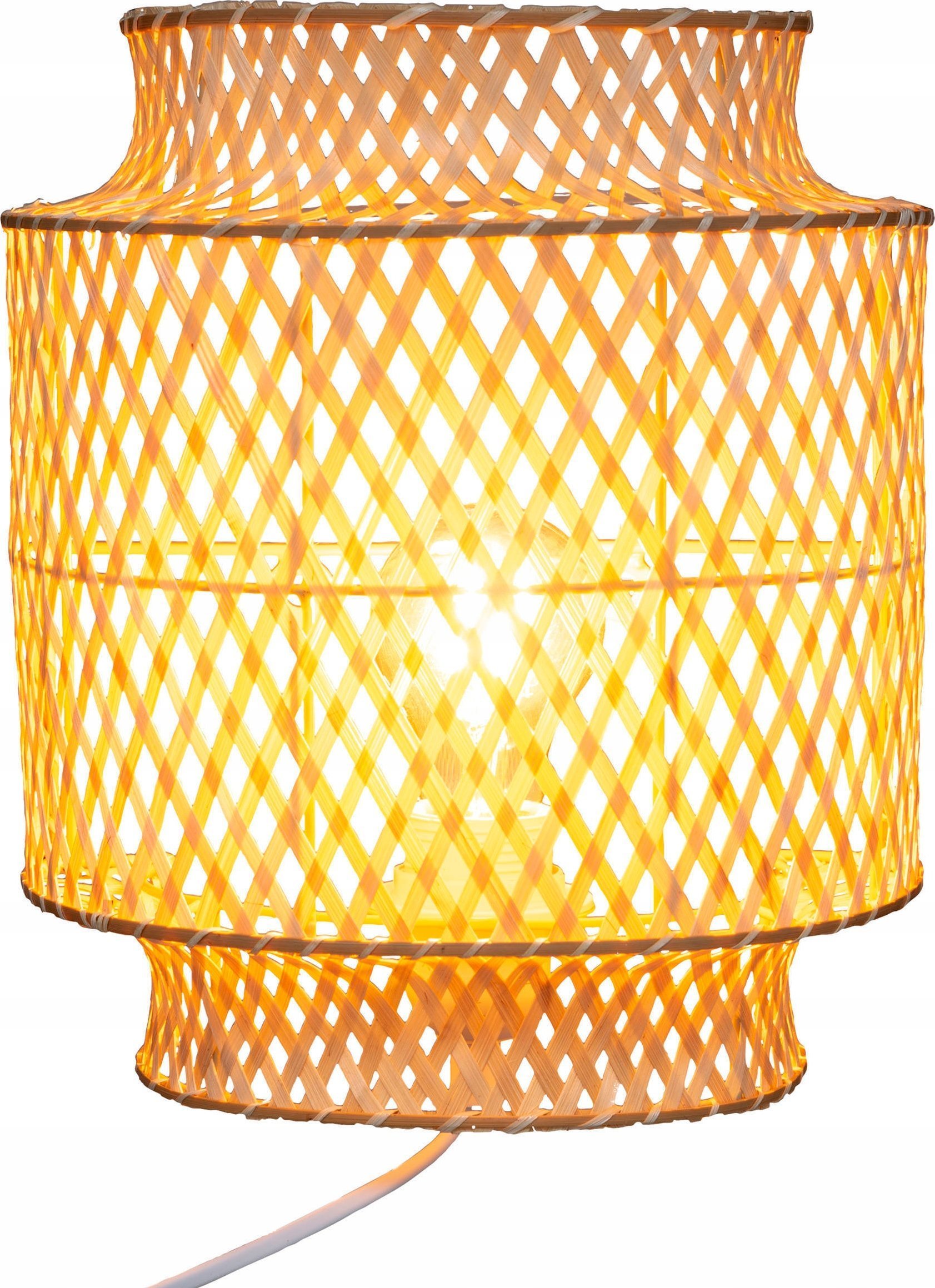 Lampa stołowa Atmosphera Lampa stołowa boho LIBY, klosz bambus, 28 cm