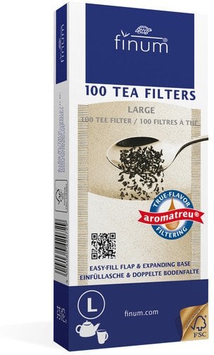 Finum Filtry do herbaty Teaflip Brown L 100szt. - Brązowe