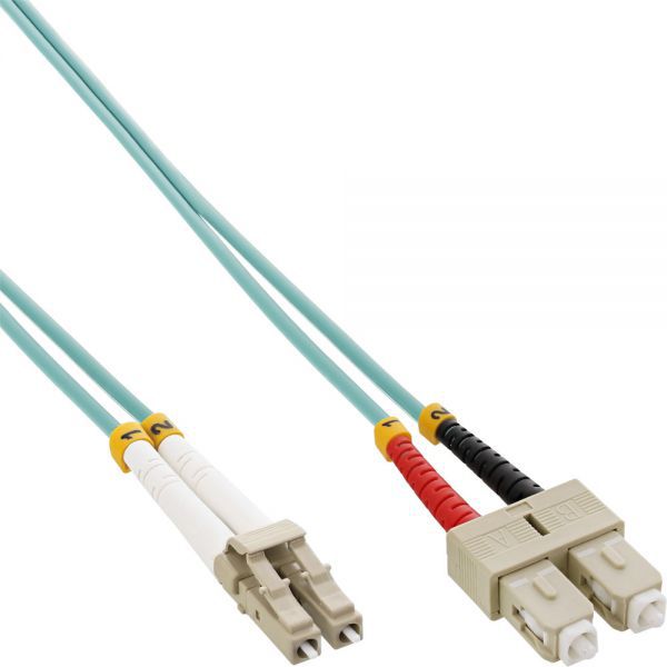 InLine Patchcord światłowodowy LC/SC, 50/125µm, OM3 25m (88638O)