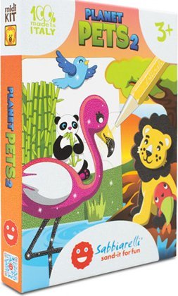 Sabbiarelli Zestaw do kolorowania piaskiem Planet Pets 3l+ SABBIARELLI