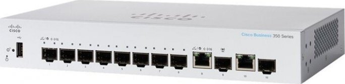Cisco switch CBS350-8S-E-2G-EU, 8xGbE SFP, 2xGbE RJ45/SFP (CBS3508SE2GEURF)