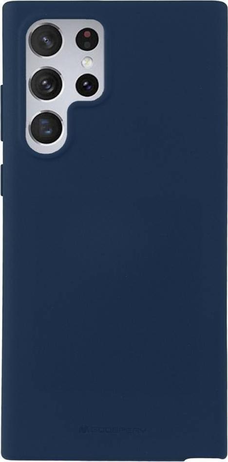 Mercury Goospery Etui SAMSUNG GALAXY S22 ULTRA Matowy Silikon Mercury Soft Jelly granatowe