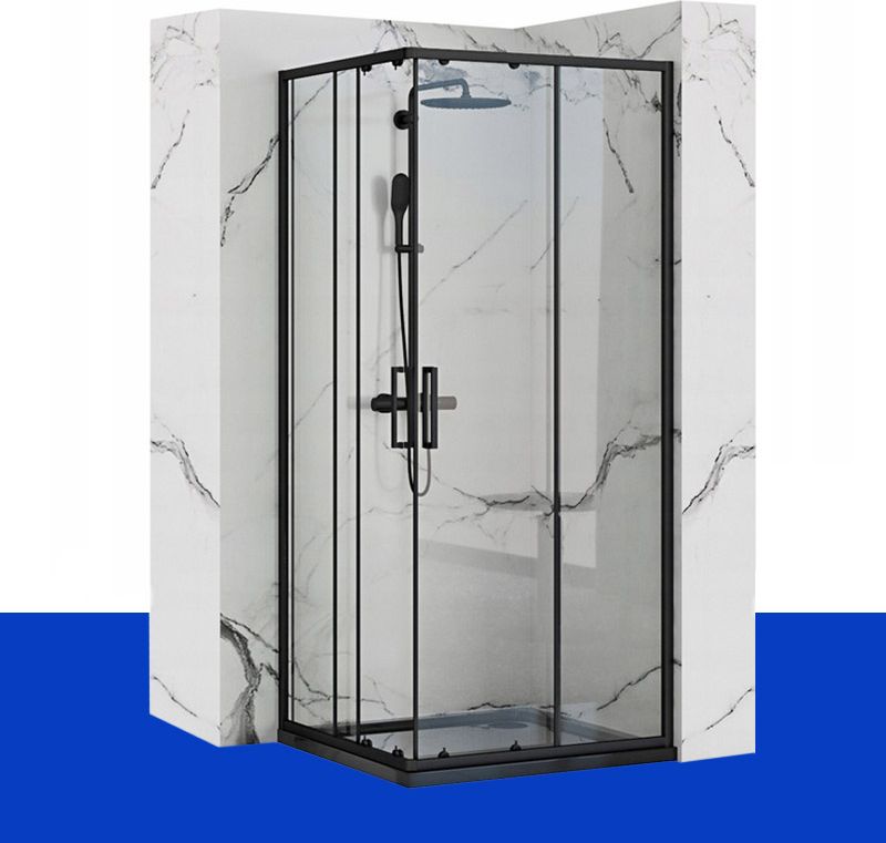 Rea Kabina Prysznicowa Punto Czarna 90x90 Rea