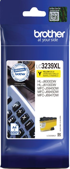 Tusz Brother tusz oryginalny LC3239XLY h-yield yellow| 5000 str | MFCJ6947DW