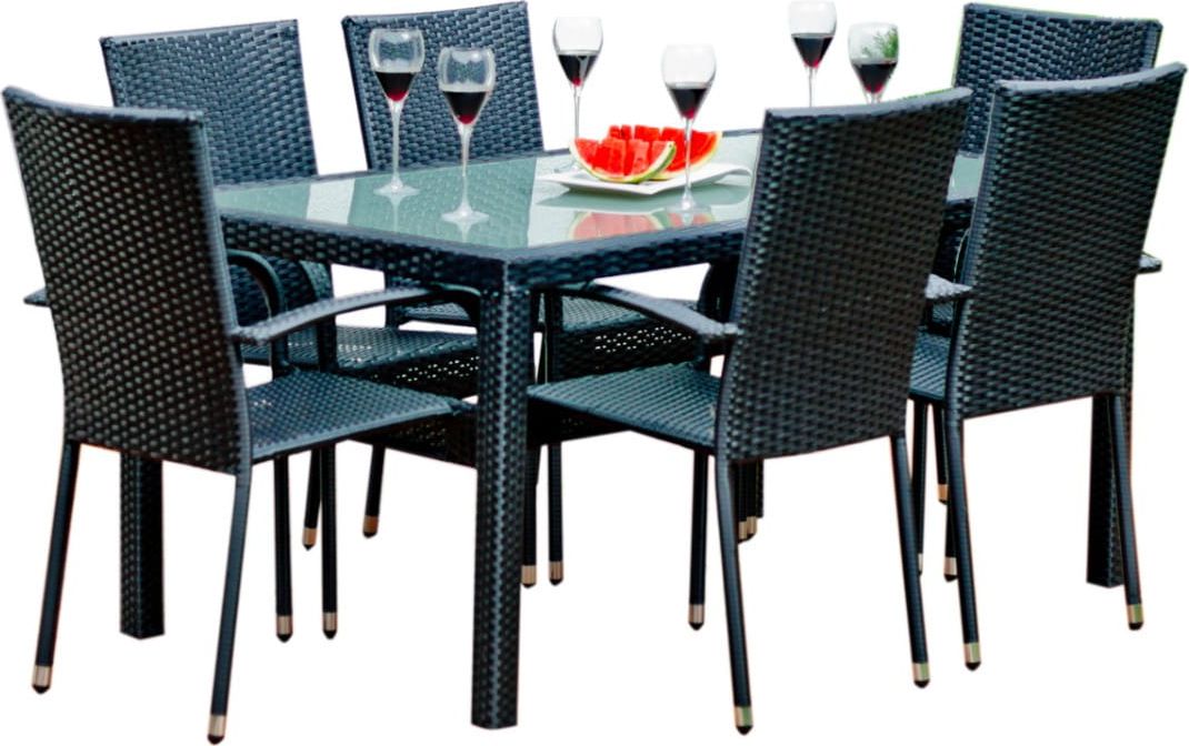 Bello Giardino Zestaw Mebli Stołowych Avvicente czarny