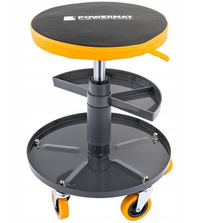 SIEDZISKO WARSZTATOWE TELESKOPOWE 400-520MM OBROTOWY TABORET STOŁEK KÓŁKA