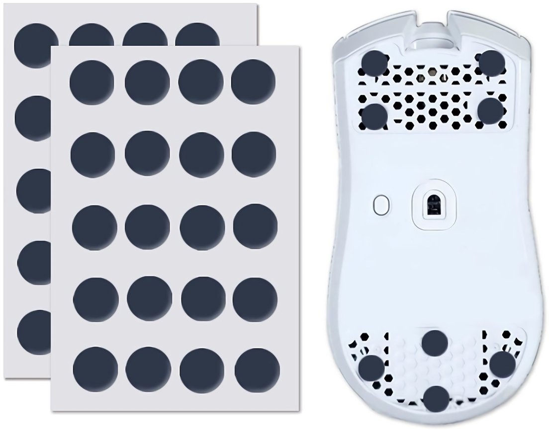 Ślizgacze X-Raypad Obsidian Pro Air Skates Universal Dots Grey 40 vnt. (⌀6.5 x 1.1 mm) (Szare) Pakaitiniai Mouse Feet