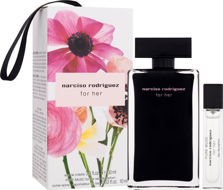 Narciso Rodriguez Zestaw for her woda toaletowa spray 100ml + pure musc for her woda perfumowana spray 10ml