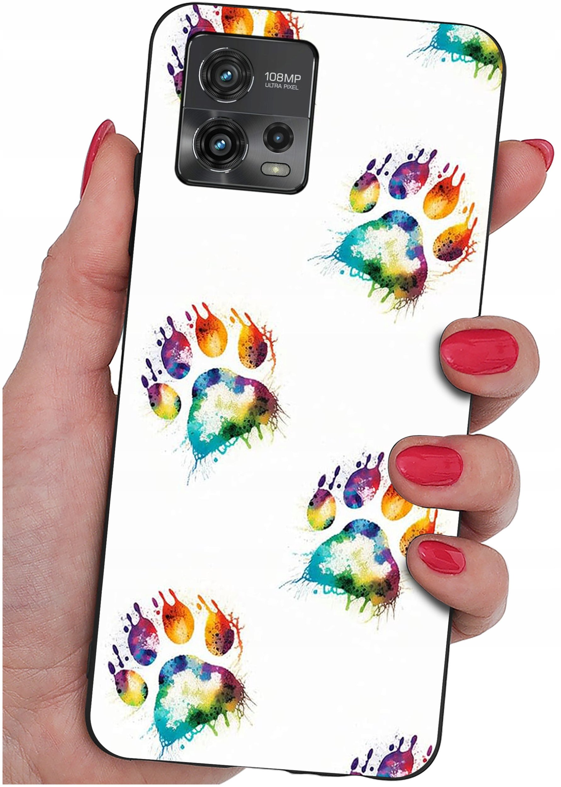 Etui do Motorola Moto G72 WZORY |SILIKONOWE MATT CASE + SZKŁO 9H