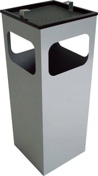 Kosz na śmieci neutralna linia produktów Popielnica stojaca z koszem na smieci Kuba, niklowo-srebrna