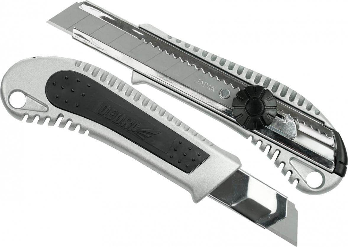 Dedra NÓŻ 18MM OSTRZE ODŁAMYWANE,METALOWY+GUMA STOP M9010 DEDRA