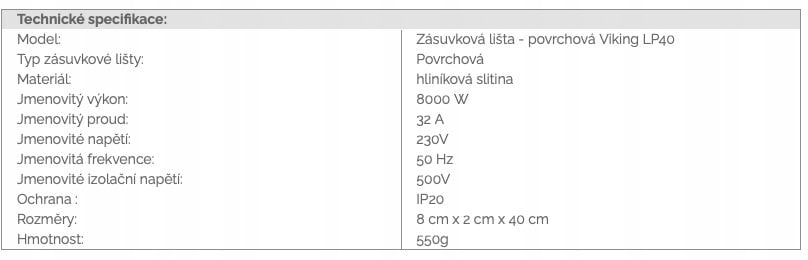 Listwa zasilająca Triton Viking listwa zasilająca powierzchniowa czarna
