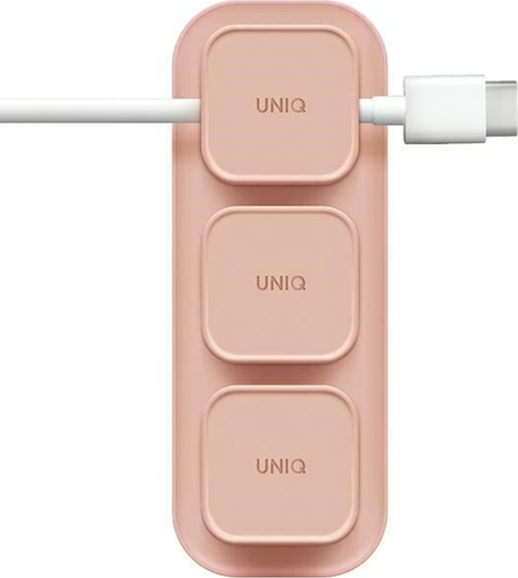 Uniq UNIQ Pod Mag magnetyczny organizer do kabli + baza różowy/blush pink