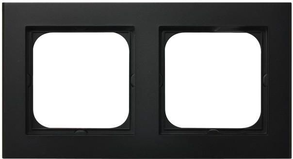 Ospel Ramka podwójna Sonata czarny metalik (R-2R/33)