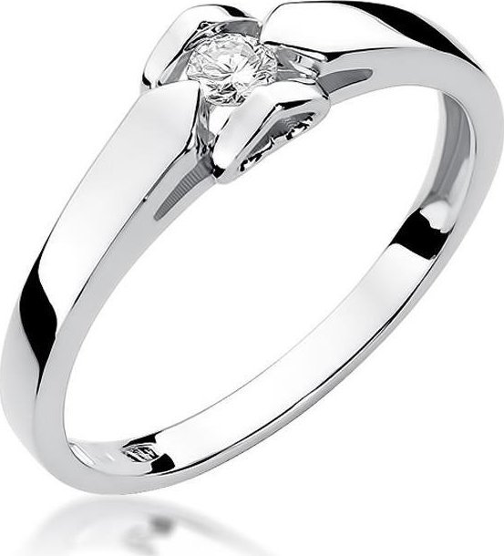 Best Diamonds złoty pierścionek z brylantem 0.09ct 10
