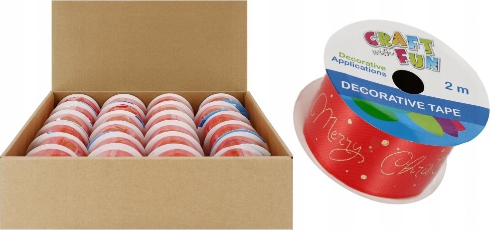 Craft with Fun OZDOBA BN TASMA OZDOB CZER 4CMX2M CF DISP 24/144