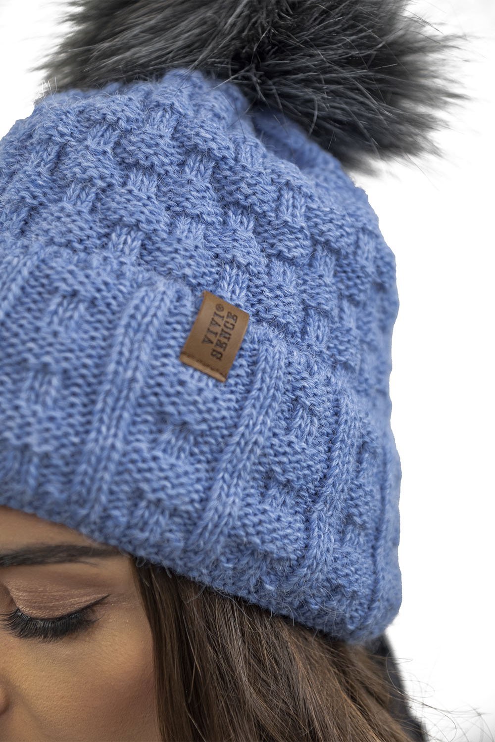 Vivisence Vivisence 7015Kmpl jeans UNI Komplet czapka+szalik