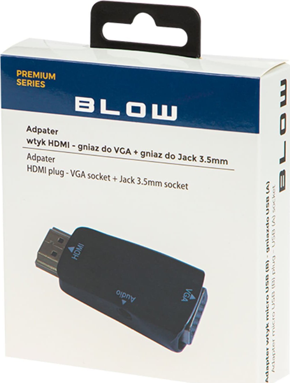 Adapter AV Blow 92-121# Przej.hdmi wtyk - vga gniazdo+gn.3,5