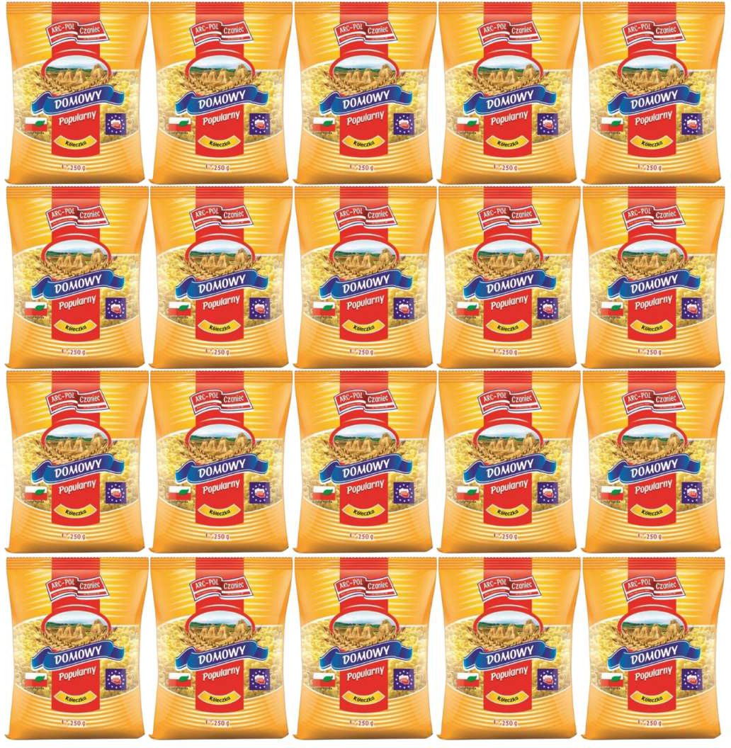 ARC-POL Makaron Popularny kółeczka 250 g x 20 sztuk