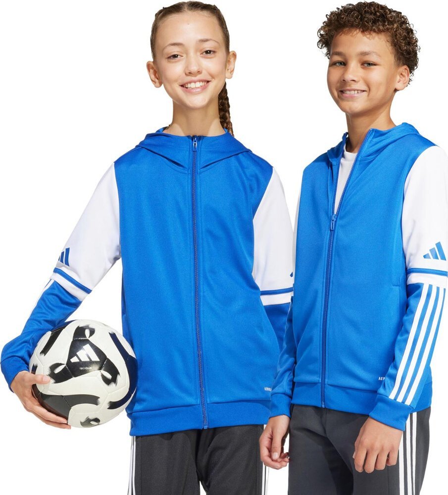 Bluza dla dzieci adidas Squadra 25 Hoodie niebiesko-biała JD4802 164cm