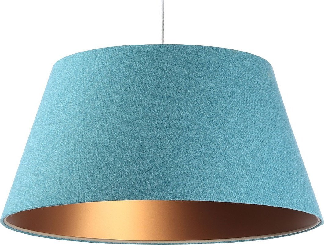 Lampa wisząca Lumes Niebiesko-miedziana lampa wisząca stożek - S410-Egida