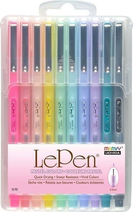 Cienkopisy Le Pen Pastel 10 kolorów