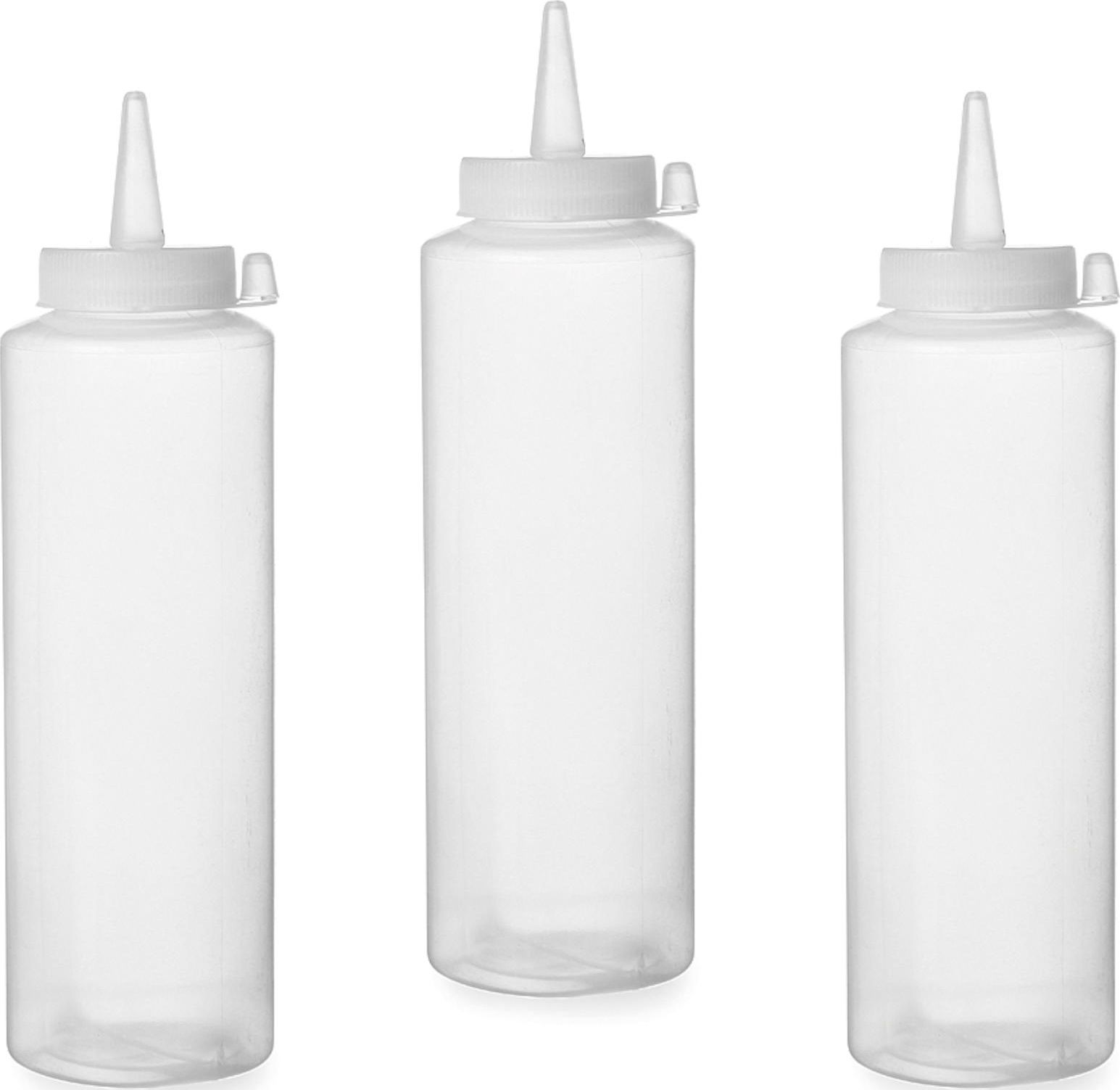 Hendi Dyspenser butelka do zimnych sosów zestaw 3szt. - przeźroczysty 0.2L - HENDI 558058 Dyspenser butelka do zimnych sosów zestaw 3szt. - przeźroczy