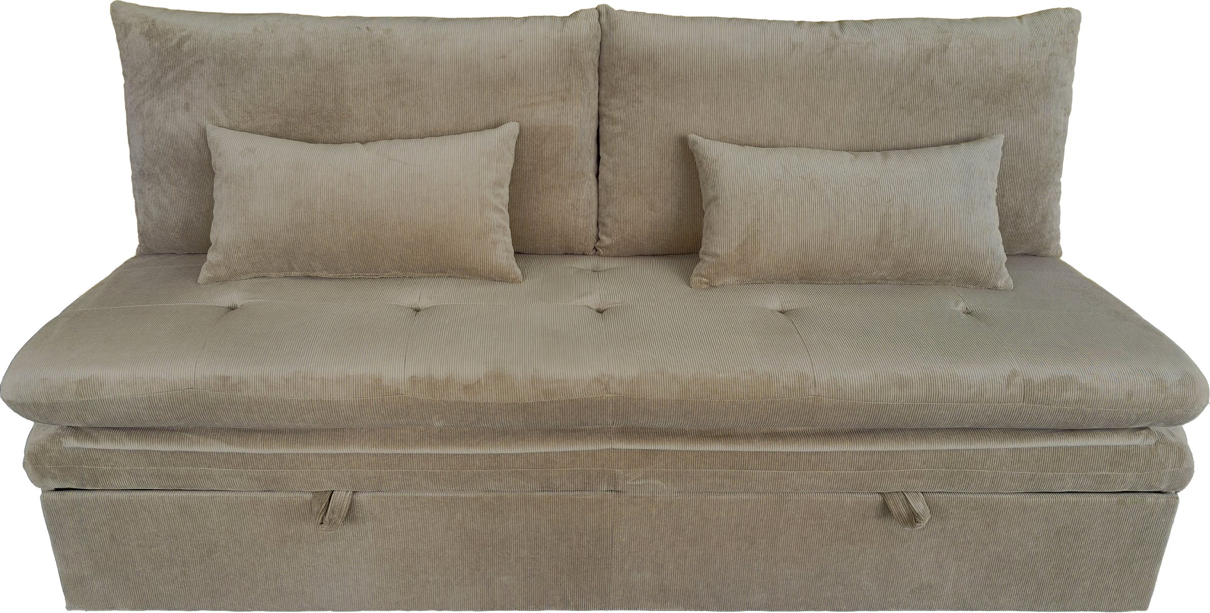 Sofa wypoczynkowa Aster taupe sztruksowa rozkładana z funkcją spania