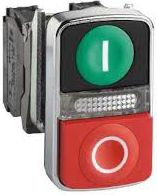 Schneider Electric Przycisk sterowniczy 22mm podwójny czerwony/zielony z samopowrotem z podświetleniem 1Z 1R (XB4BW73731M5)