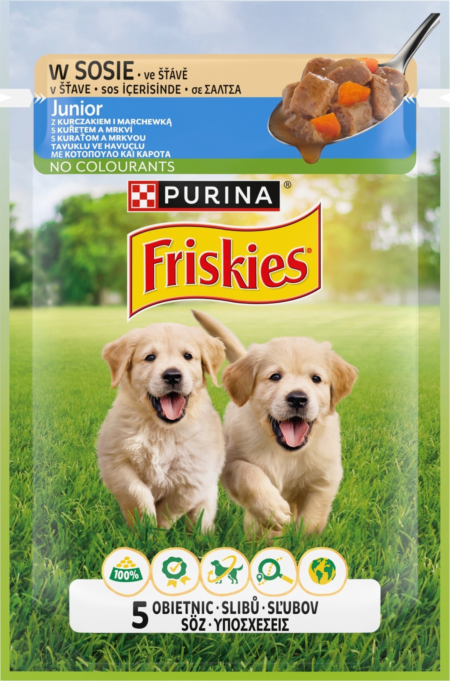 Friskies Dog Junior Kurczak i marchewka w sosie saszetka 85g