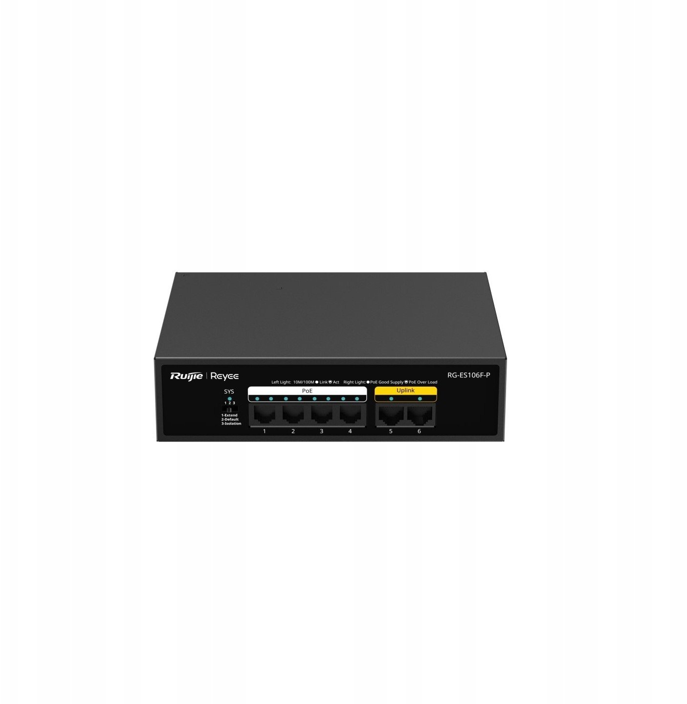 SWITCH POE RG-ES106F-P 4-PORTOWY REYEE