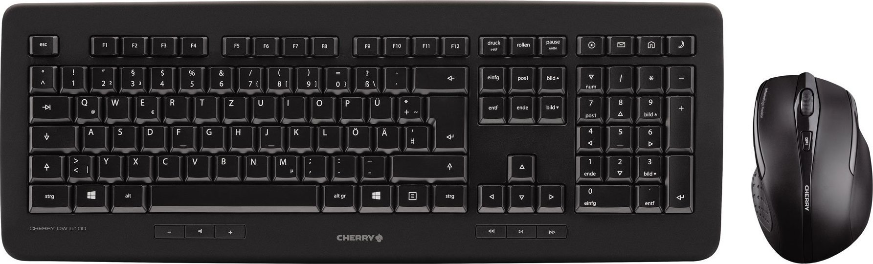 Klawiatura Cherry CHERRY DW 5100 klawiatura RF Wireless AZERTY Belgijski Czarny