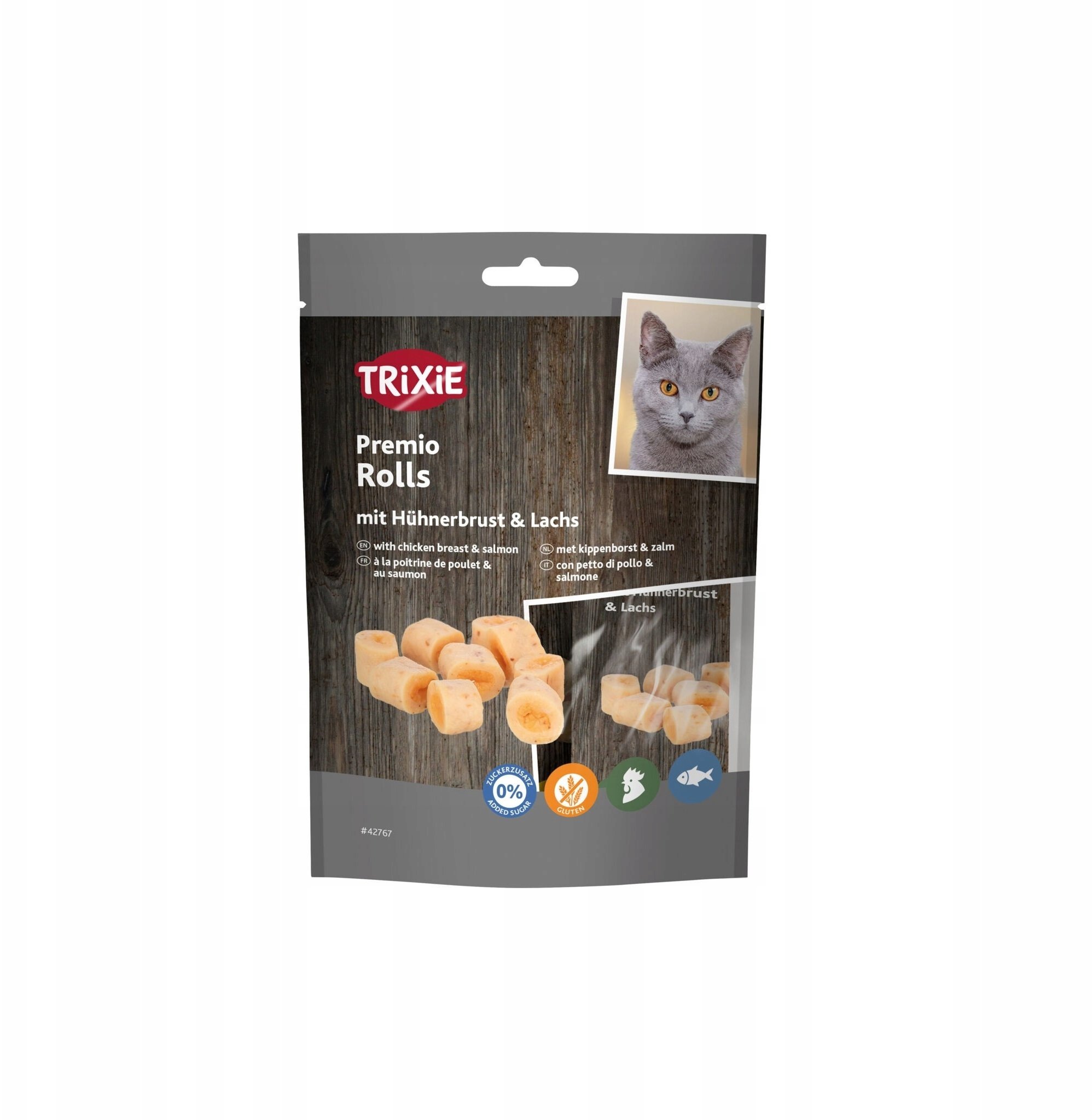 Trixie Premio Rolls przysmak dla kota, kurczak i łosoś, 50g