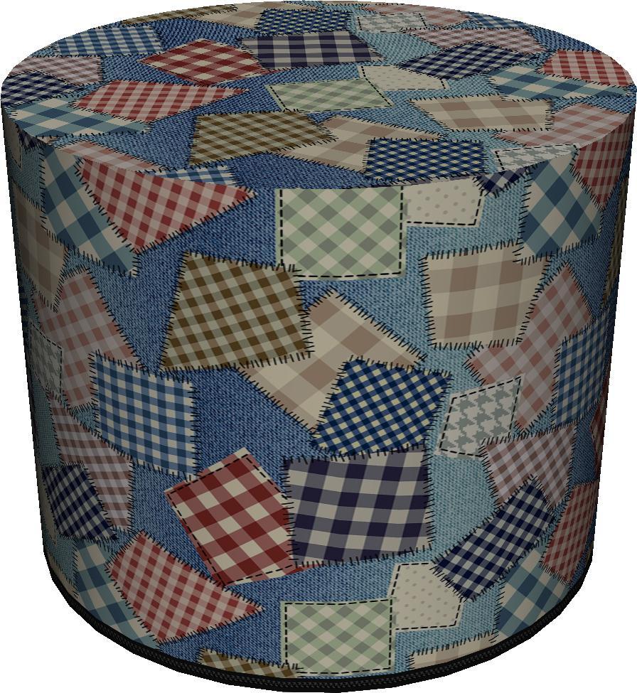 Bertoni-arco Okrągła pufa dekoracyjna - TEXAS