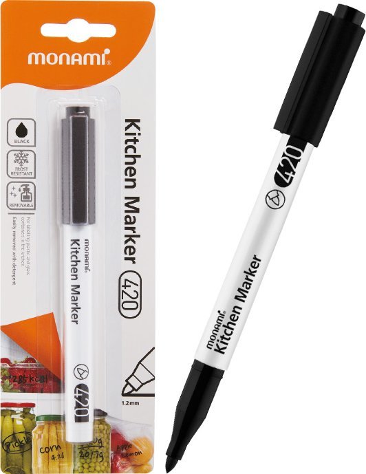 Monami Marker Permanentny Do Kuchni 420 Czarny Monami