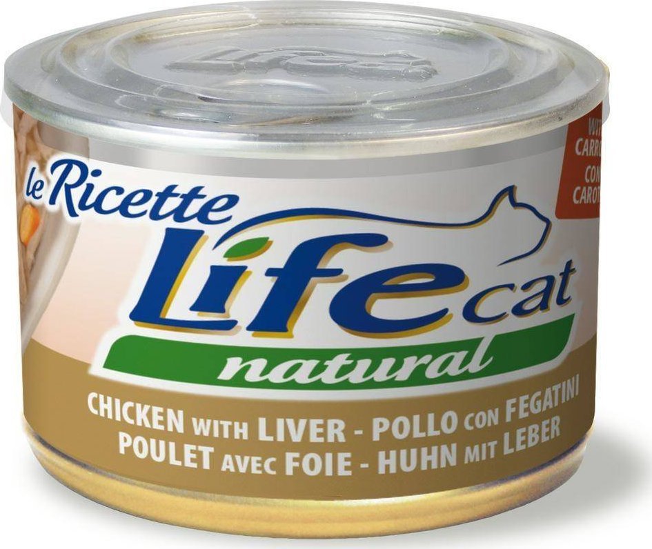 Life Pet Care LIFE CAT pusz.150g CHICKEN+LIVER+CARROTS LA RICETTE /24