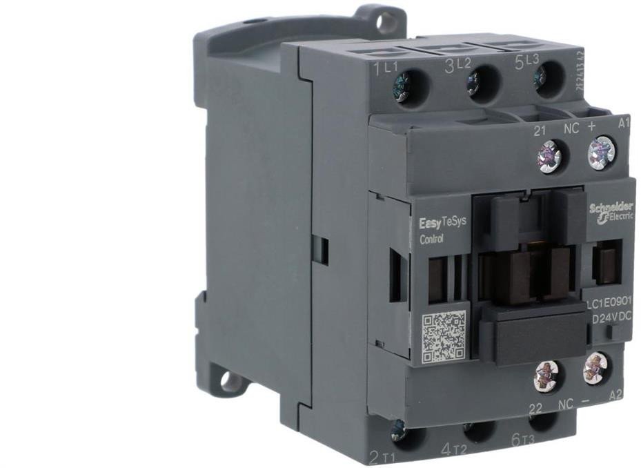 Stycznik mocy Easy TeSys Control AC-3, 9A, 3P (1NC), cewka 24V DC LC1E0901BD