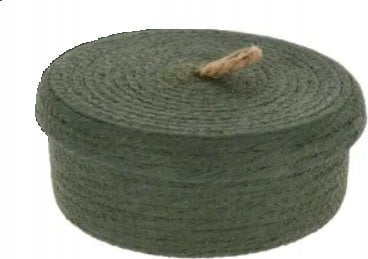 Koopman Koszyk ozdobny z pokrywą do przechowywania zielony 26 cm